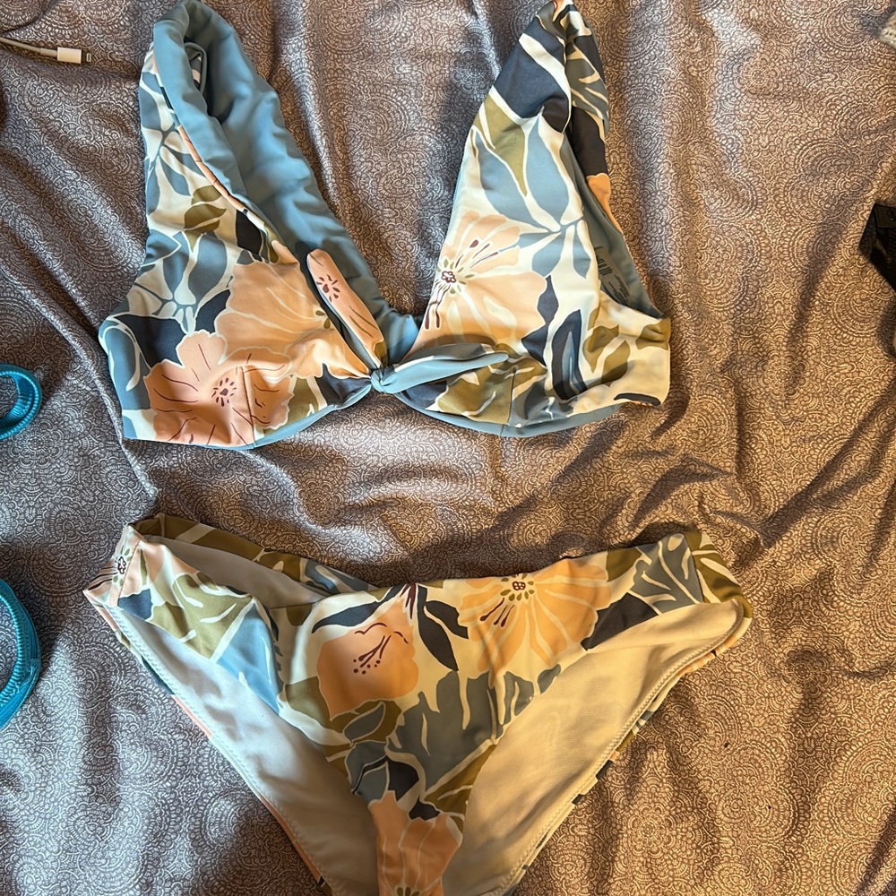 floral bathing suit